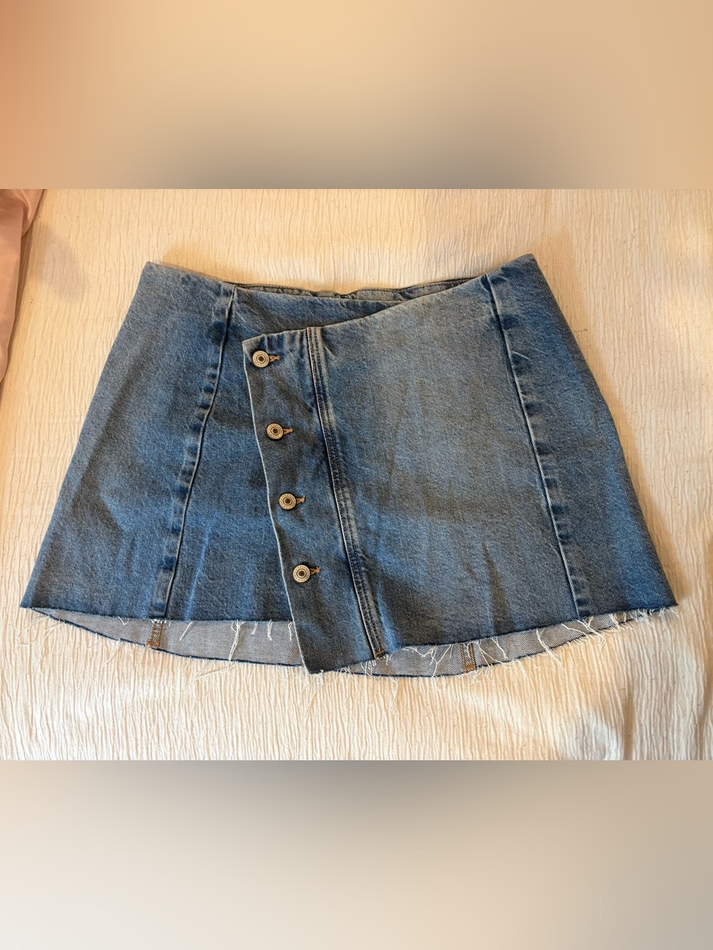 American Eagle - Low-rise Jean Skirt Crossover Cutoff Festival Size 6
